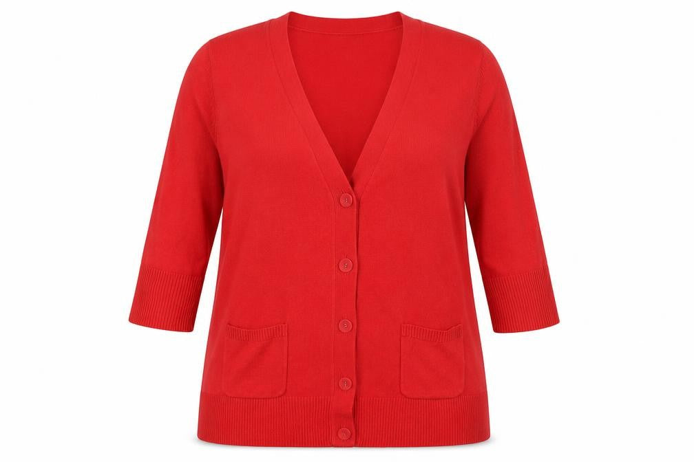 Evans Womens Pink V-Neck  Acrylic Cardigan Jumper Size 20