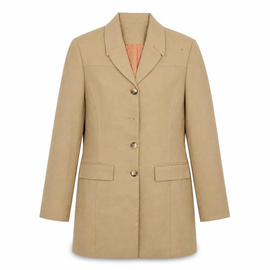 Front view of Richards women’s brown jacket blazer, size UK 10, button