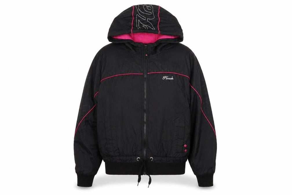Front view of Matalan women’s black windbreaker jacket size 2xs zip