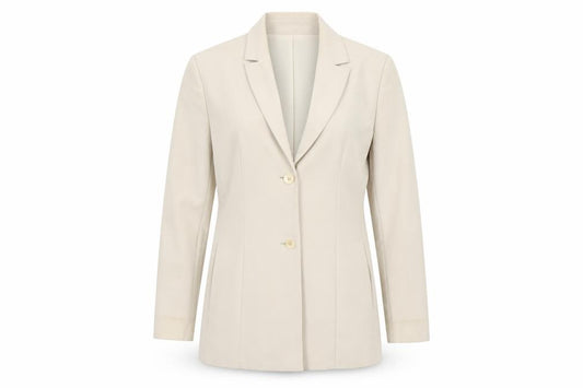 Front view of George women’s beige polyester jacket suit jacket, size UK 10