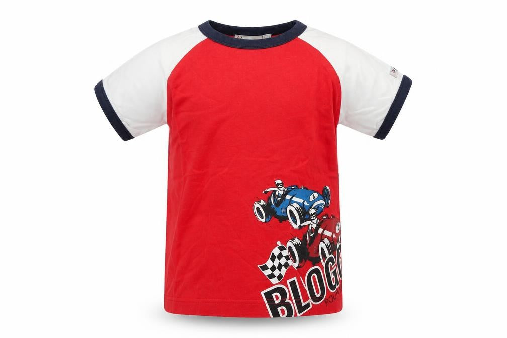 Front view of Bbggs boys’ multicoloured cotton basic t-shirt, size 5-6, years round neck