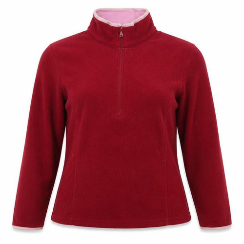 For Women Womens Purple  Polyester Henley Sweatshirt Size 12  Zip