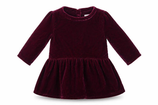 Front view of Gymboree Baby Purple Polyester A-Line, size 12-18, Months Crew Neck Button