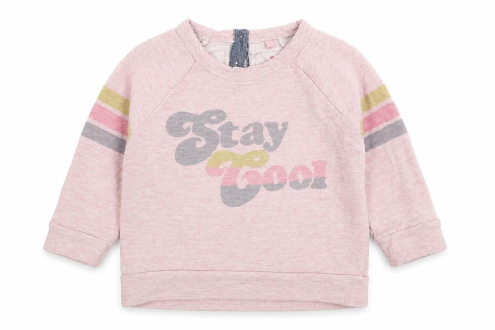 NEXT Girls Pink Striped Cotton Basic T-Shirt Size 12-18 Months Roll Neck Pullover - Stay Cool
