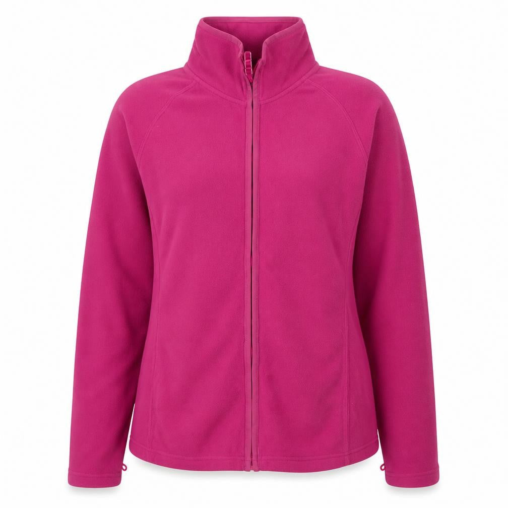 Front view of Rarespecies women’s pink jacket, size UK 12, zip