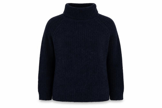 Front view of Primark women’s blue polyester pullover sweatshirt, size UK 14, pullover