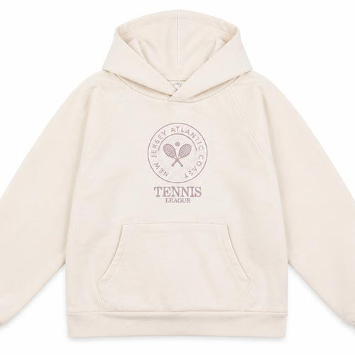 George Girls White  Cotton Pullover Hoodie Size 11-12 Years  Pullover - tennis league