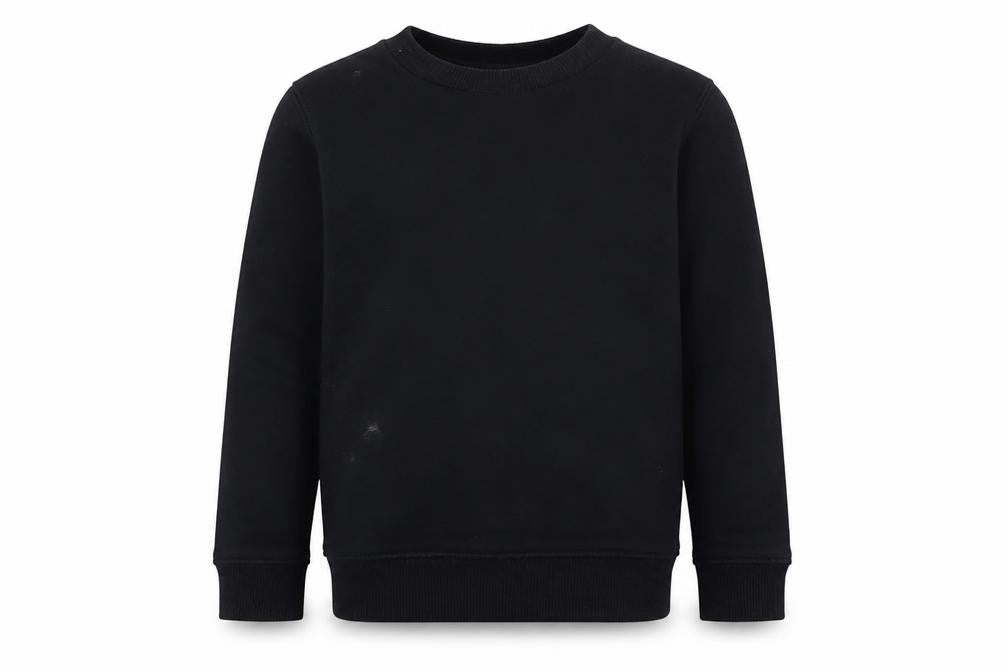 Front view of TU boys’ blue cotton pullover sweatshirt, size 4, years pullover - school wear