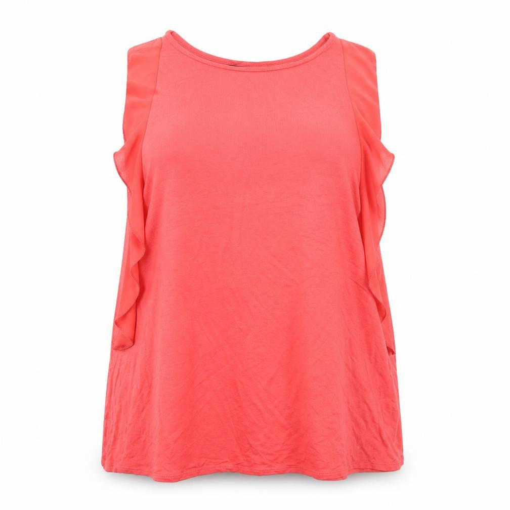 Wallis Womens Pink  Viscose Basic Tank Size 16 Round Neck