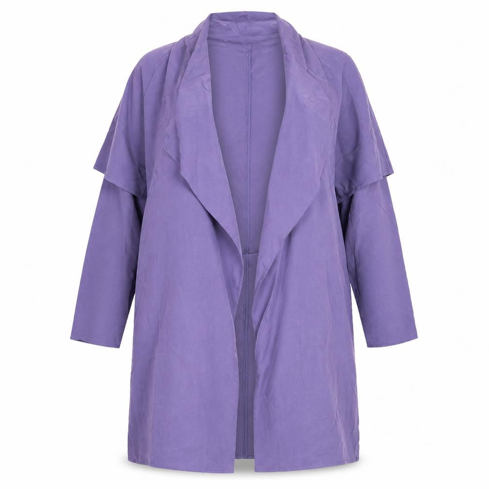 Front view of Kirsten Krog Design women’s purple jacket, size UK 16
