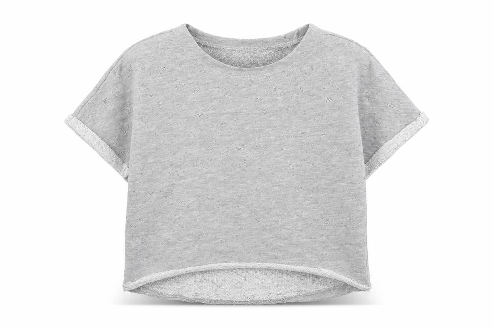 Sisley Girls Grey Round Neck  Cotton Pullover Jumper Size 6-7 Years
