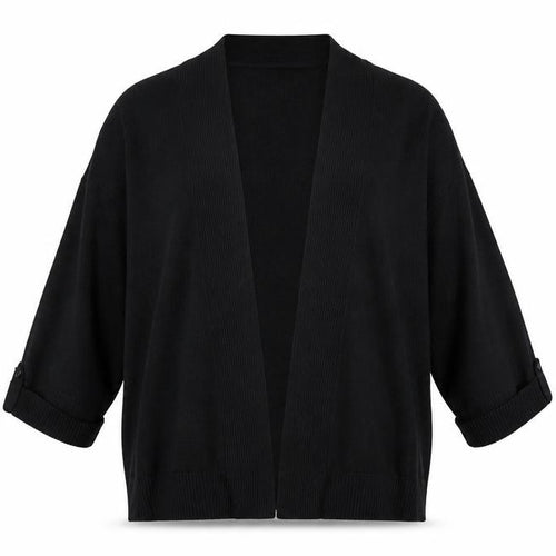 M&Co Womens Black V-Neck  Viscose Cardigan Jumper Size L