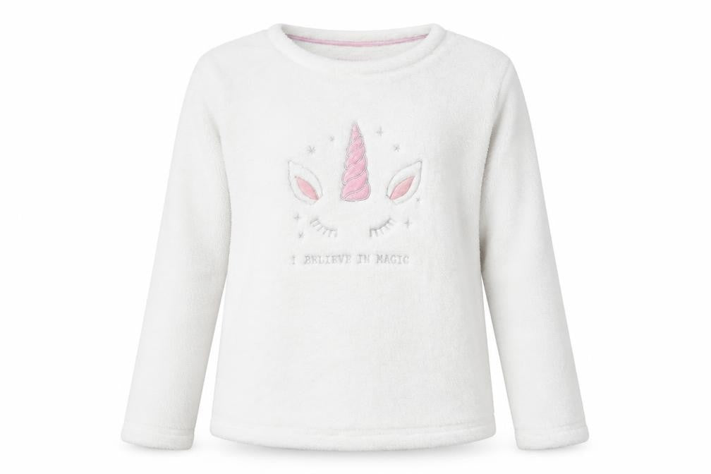 Peaches & Dreams Womens White  Polyester  Pyjama Top Size M   - i believe in magic