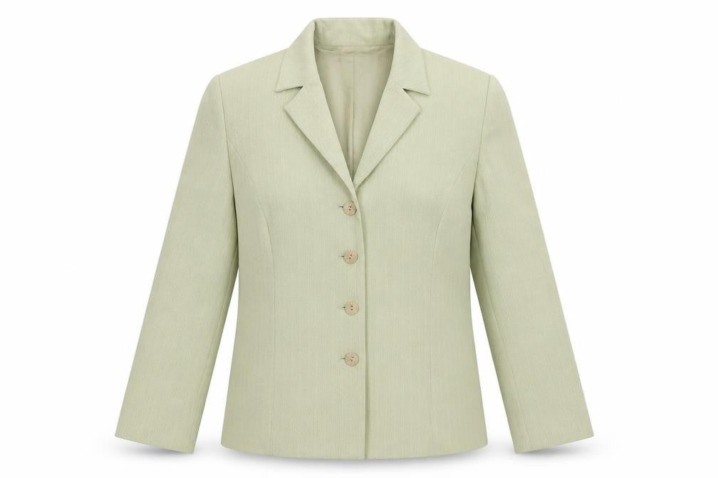 Front view of Gold by Michael H women’s gold jacket blazer, size UK 12, button