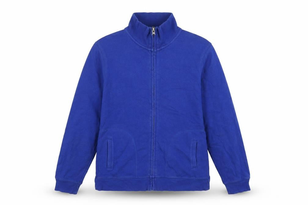 geofge Womens Blue  Cotton Full Zip Sweatshirt Size 16  Zip