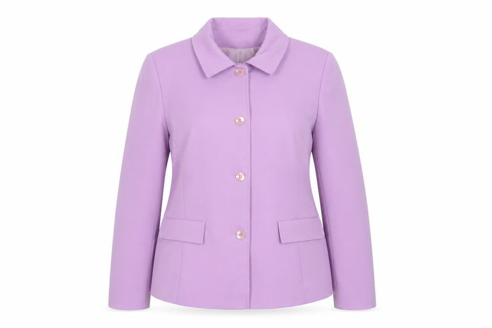 Warp + Weft Womens Purple   Jacket Blazer Size 14  Button