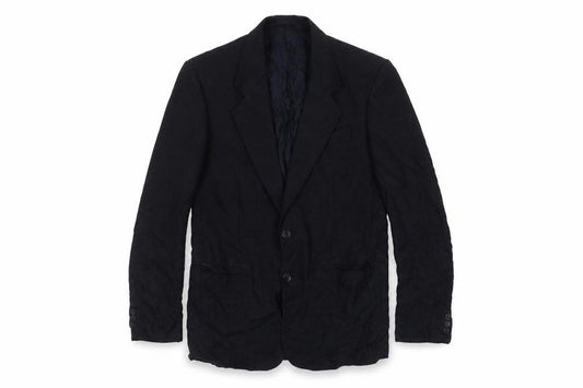 Front view of Conqueror men’s blue jacket blazer, size 38, button