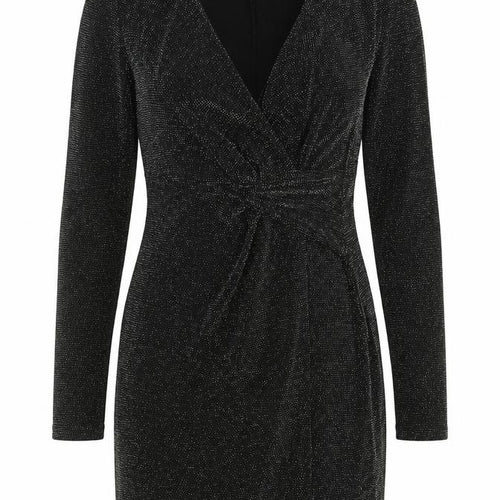 Pull&Bear Womens Black  Nylon Mini  Size S  V-Neck Pullover