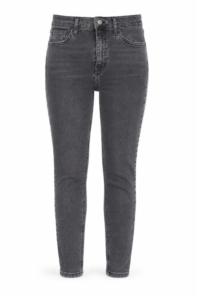 Topshop Womens Black  Cotton Skinny Jeans Size 28 in L26 in Regular