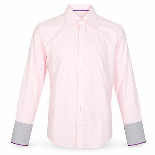 Preworn Mens Pink  Polyester  Dress Shirt Size M Collared