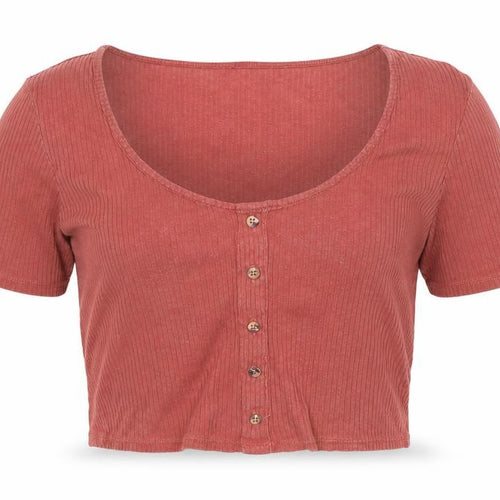 Topshop Girls Pink  Cotton Cropped T-Shirt Size 10 Years Scoop Neck