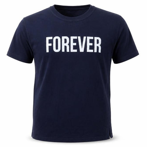 Forever Original Mens Blue  Cotton  T-Shirt Size M Crew Neck