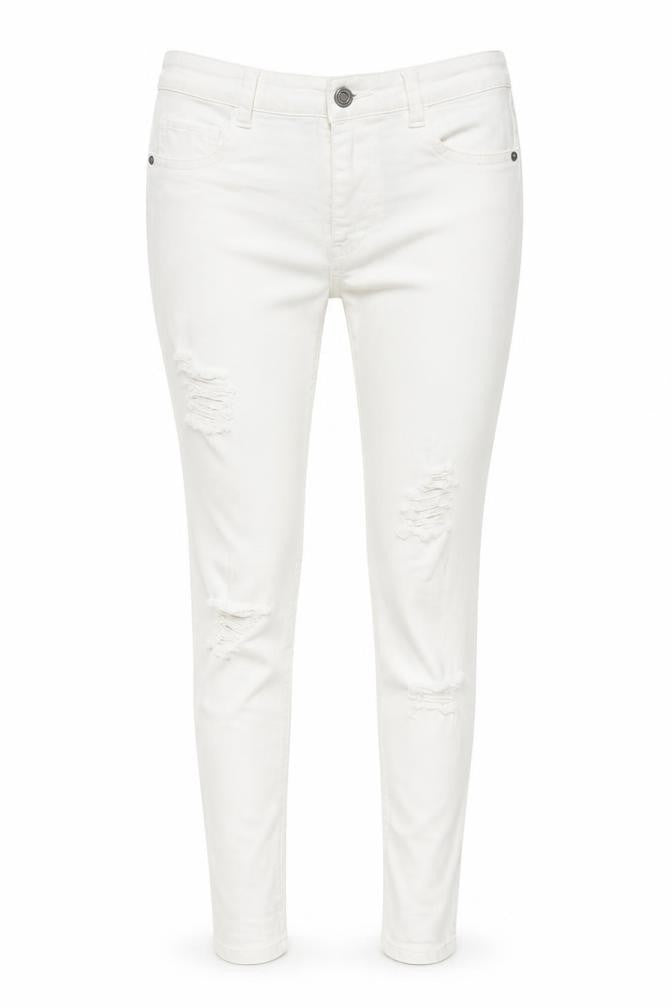 Pull&Bear Womens Ivory  Cotton Skinny Jeans Size 36 L27 in Regular