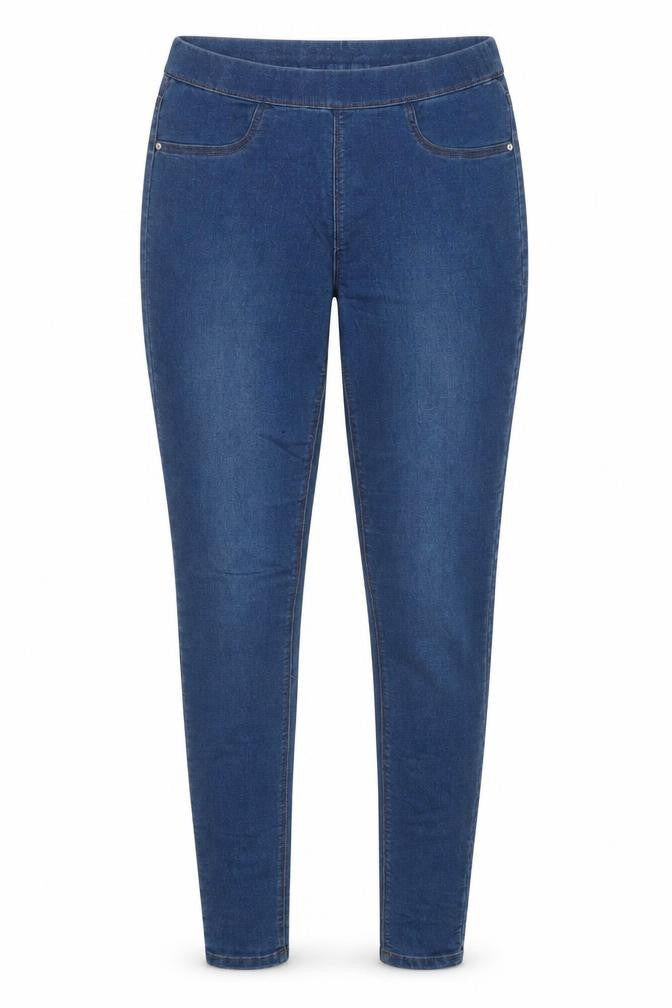 Matalan Womens Blue  Cotton Jegging Trousers Size 8 L30 in Regular