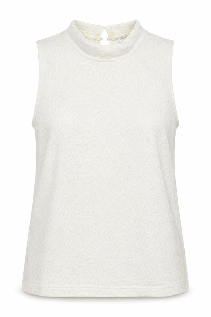 New Look Womens White  Cotton Basic Tank Size 10 Collared