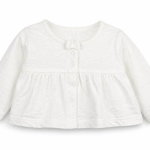 NEXT Girls Ivory  Cotton Cardigan Jumper Size 3-6 Months  Button