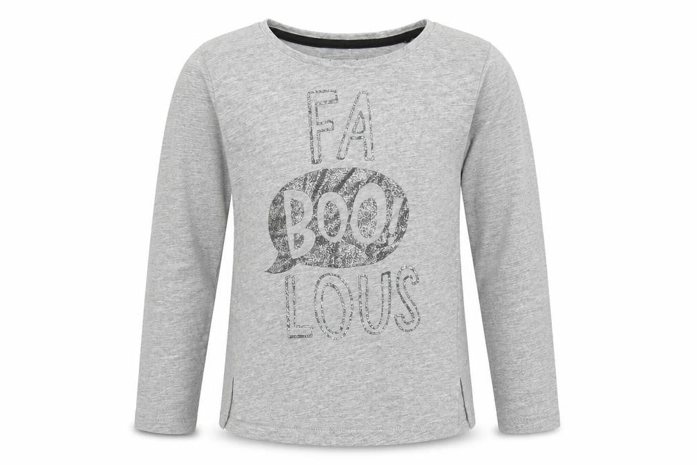 TU Girls Grey  Cotton Basic T-Shirt Size 8 Years Round Neck Pullover - Fa Boo! Lous