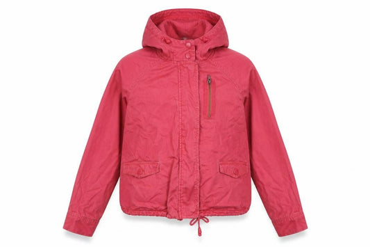 Front view of Henry Holland women’s red jacket, size UK 8, zip