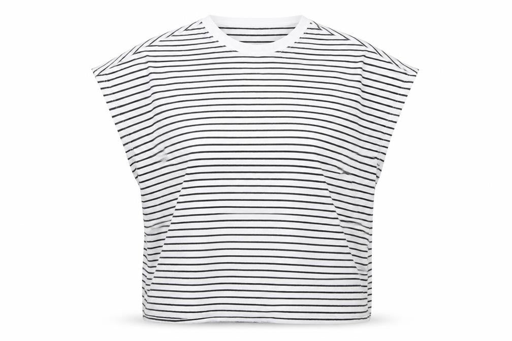 SHEIN Womens Multicoloured Striped Cotton Basic Tank Size 8 Round Neck
