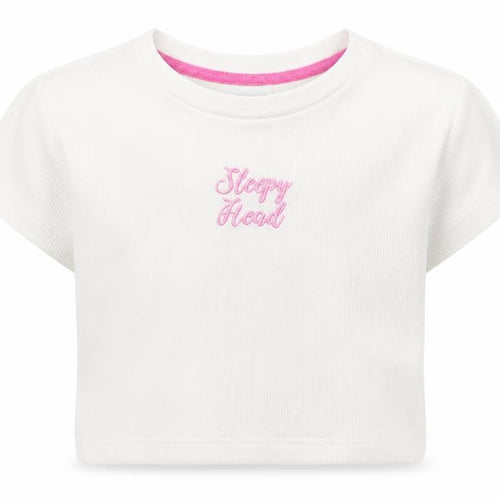 jeff & co Girls White  Cotton Cami Pyjama Top Size 2-3 Years  Pullover - Sleepy Head