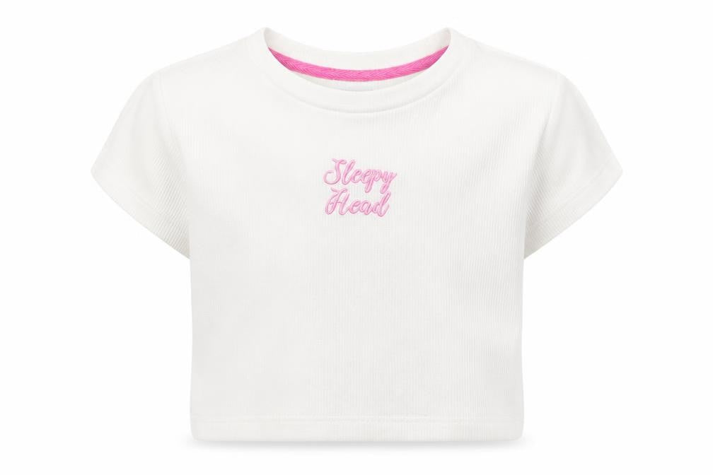 jeff & co Girls White  Cotton Cami Pyjama Top Size 2-3 Years  Pullover - Sleepy Head