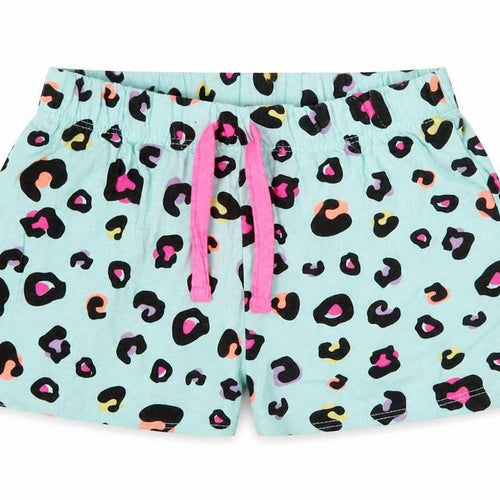 Dunnes Stores Girls Blue Animal Print Cotton Cami Sleep Shorts Size 2-3 Years  Tie