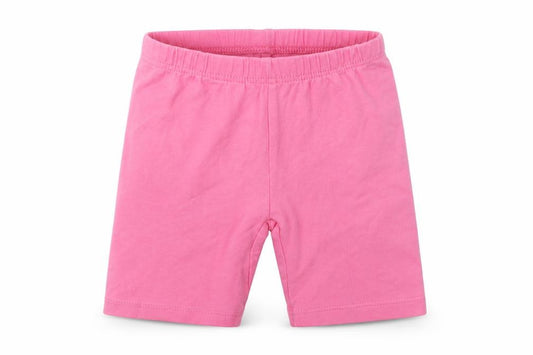 Front view of Zara girls’ pink cotton shorts outfit/set, size 18-24, months