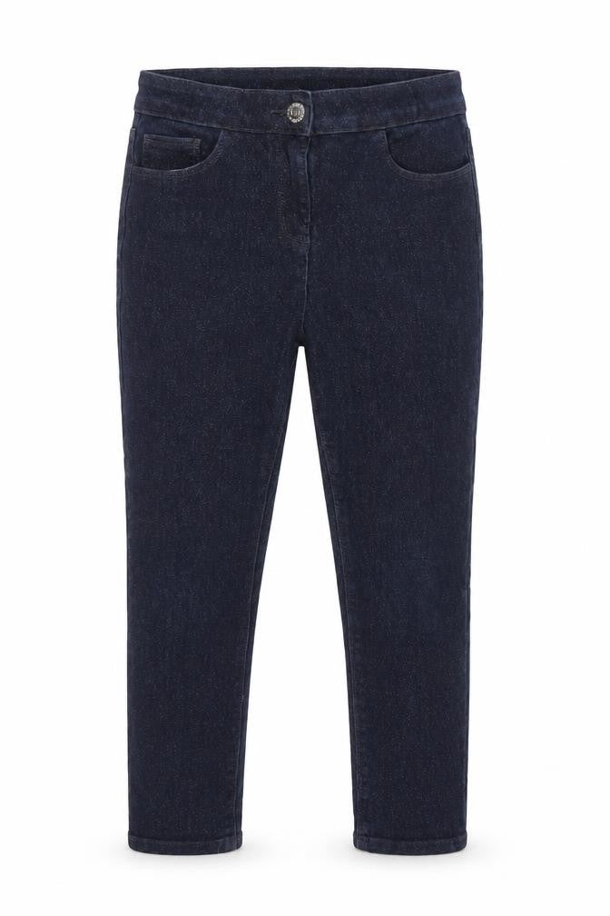Matalan Girls Blue  Cotton Skinny Jeans Size 9 Years  Regular Button