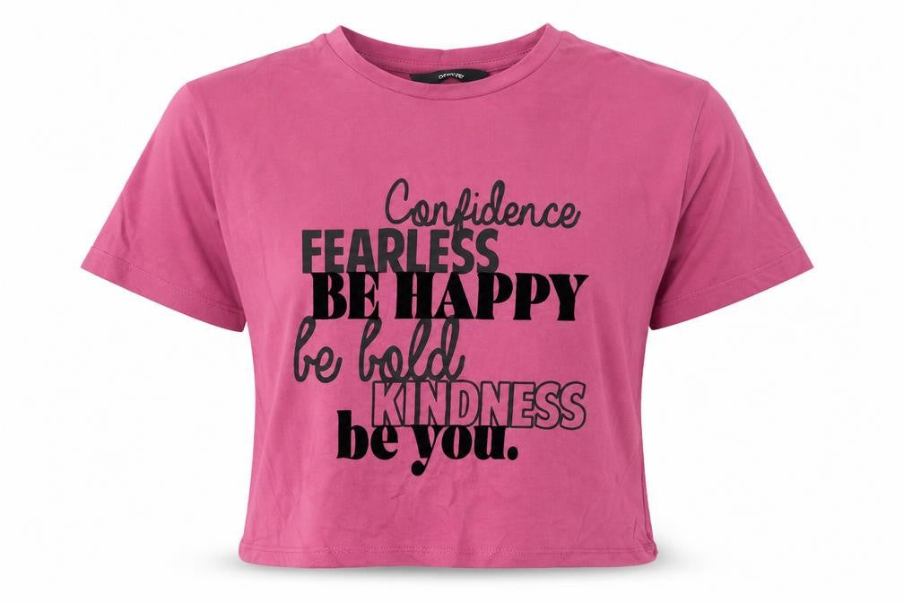 George Girls Purple  Cotton Cropped Polo Size 9-10 Years Crew Neck  - Confidence