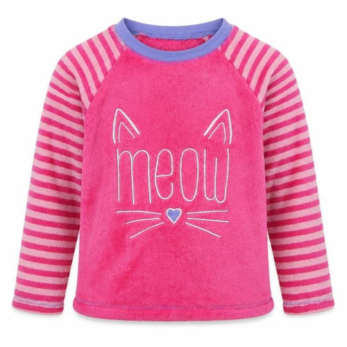 Dunnes Stores Girls Pink  Polyester Top Pyjama Top Size 7-8 Years   - Meow