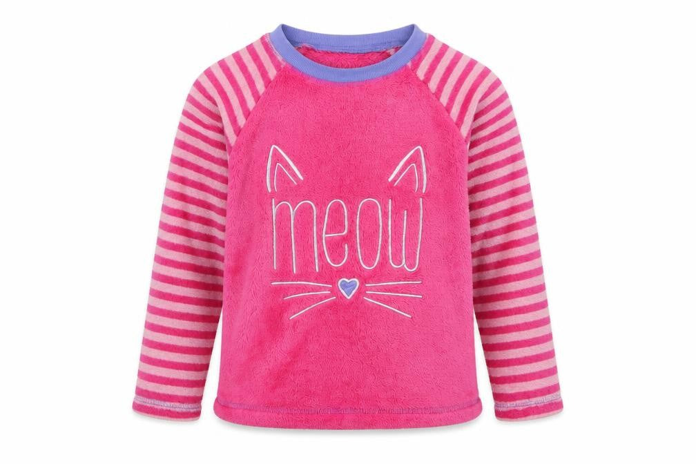 Dunnes Stores Girls Pink  Polyester Top Pyjama Top Size 7-8 Years   - Meow