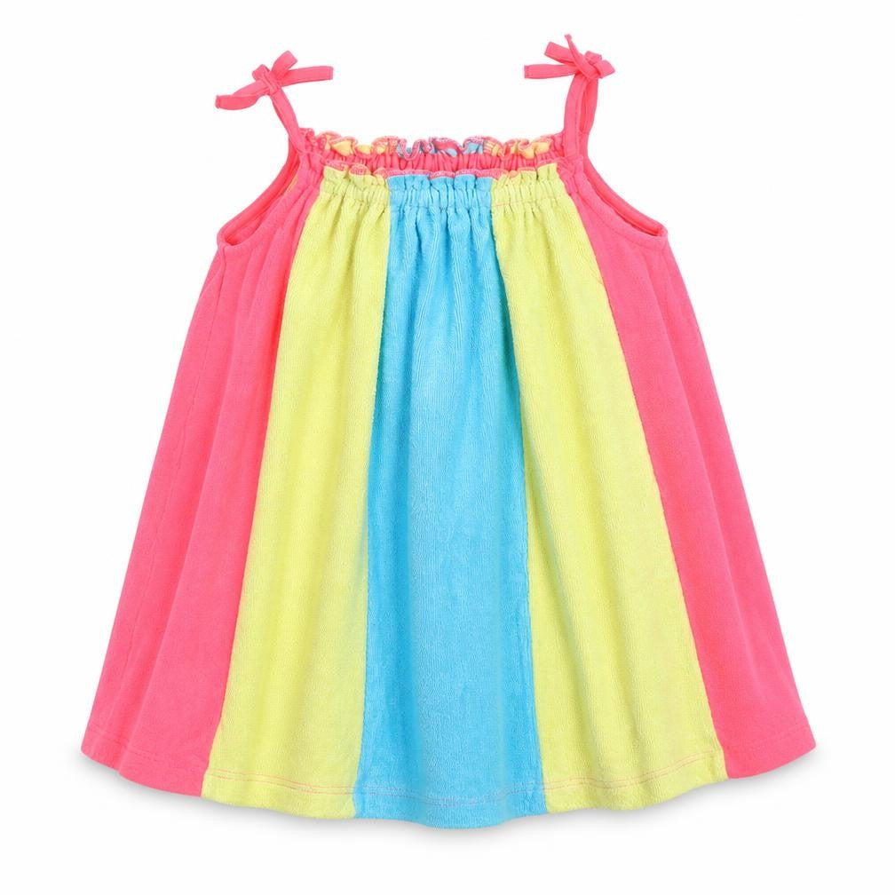 Marks and Spencer Girls Multicoloured Striped Cotton A-Line  Size 12-18 Months  Round Neck Pullover