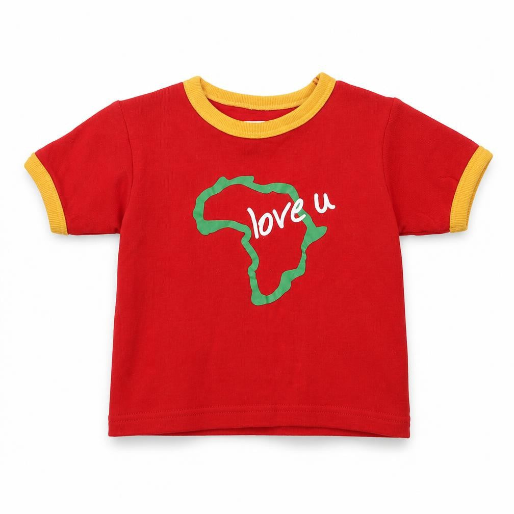 Home Brewed Baby Red  Cotton Ringer T-Shirt Size 18-24 Months Crew Neck  - Love