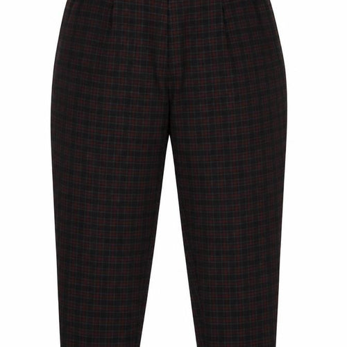 Innocence Womens Purple Check Polyester Jogger Trousers Size 12 L24 in Regular
