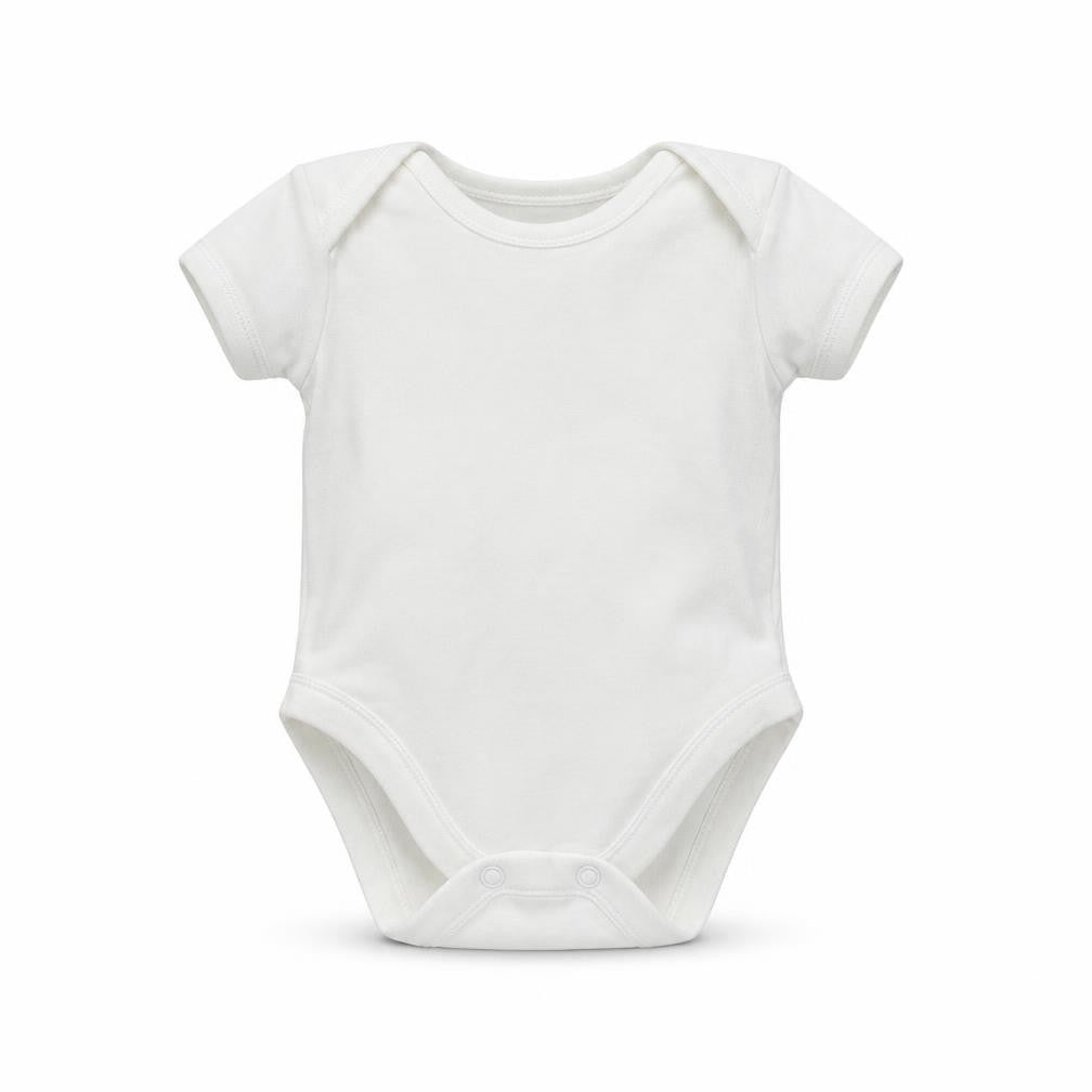 George Baby White  Cotton Romper One-Piece Size 0-3 Months  Snap