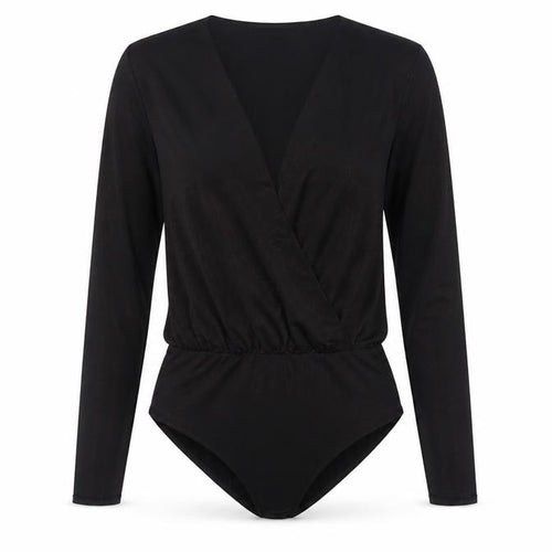 Edge Street Womens Black  Polyester Bodysuit One-Piece Size S  Snap