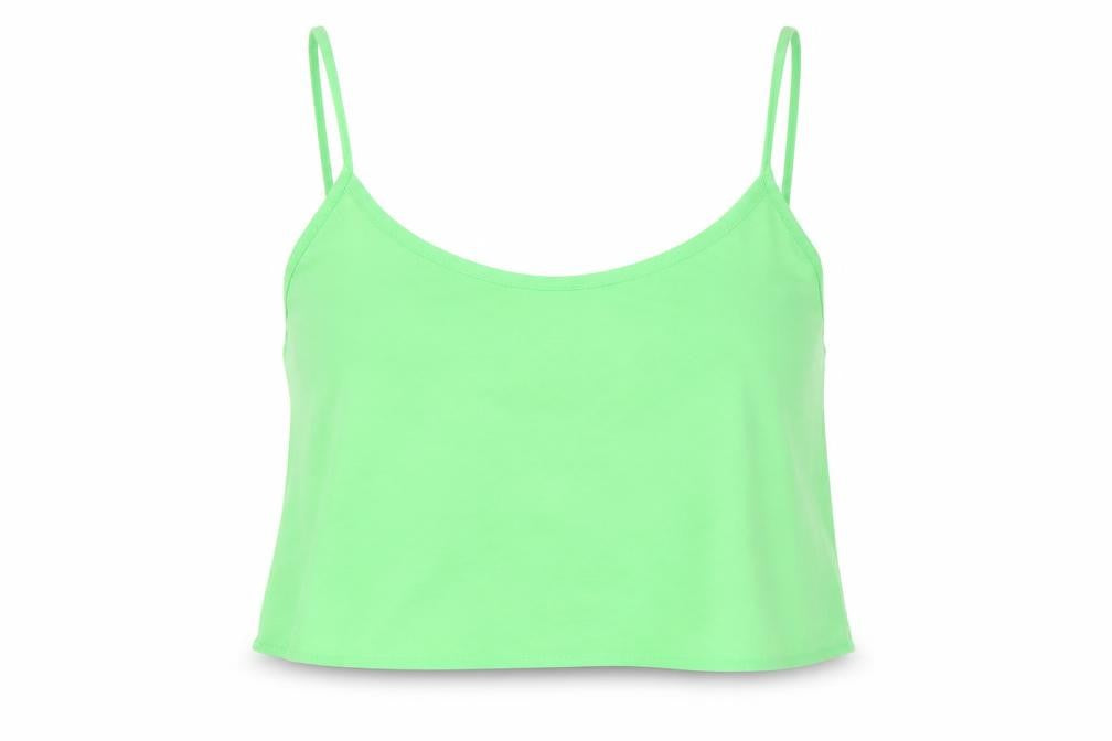 Topshop Womens Green  Polyester Camisole Tank Size 10 Round Neck