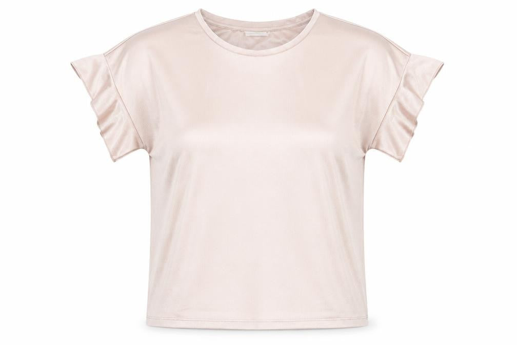 VILA Womens Pink  Polyester Basic Blouse Size S Round Neck
