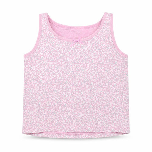 George Girls Pink Floral Cotton Basic Tank Size 2-3 Years Crew Neck Pullover