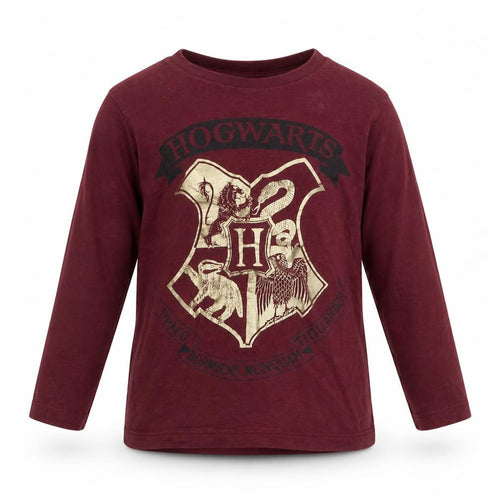 Primark Girls Purple  Cotton Basic T-Shirt Size 9-12 Months Crew Neck  - Hogwarts